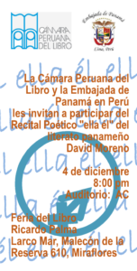 Literato panameño se presenta en la Feria de Libro Ricardo Palma